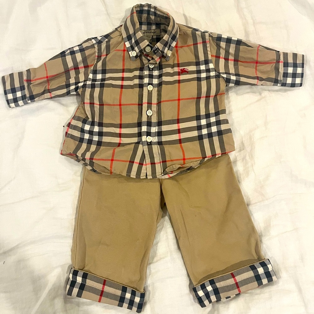Burberry Logo Baby Boy Outfit